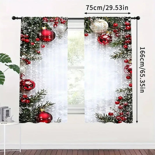 🎅Wyprzedaż świąteczna 49% TANIEJ🎄Zasłony w stylu świątecznym