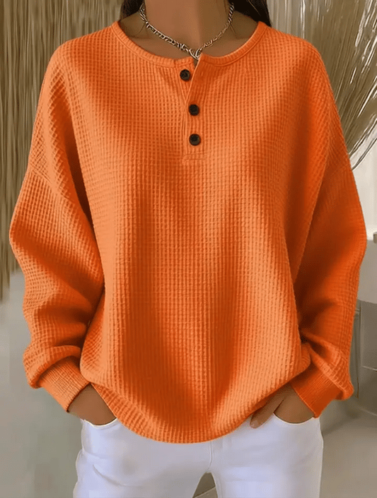 Bluza z kołnierzykiem Henry'ego w stylu casual