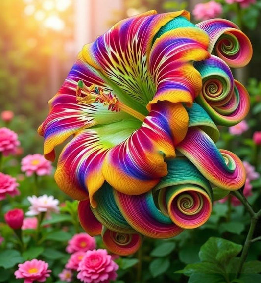 🌈Nasiona kwiatów Rainbow Swirl Spiral – rzadki kwiat