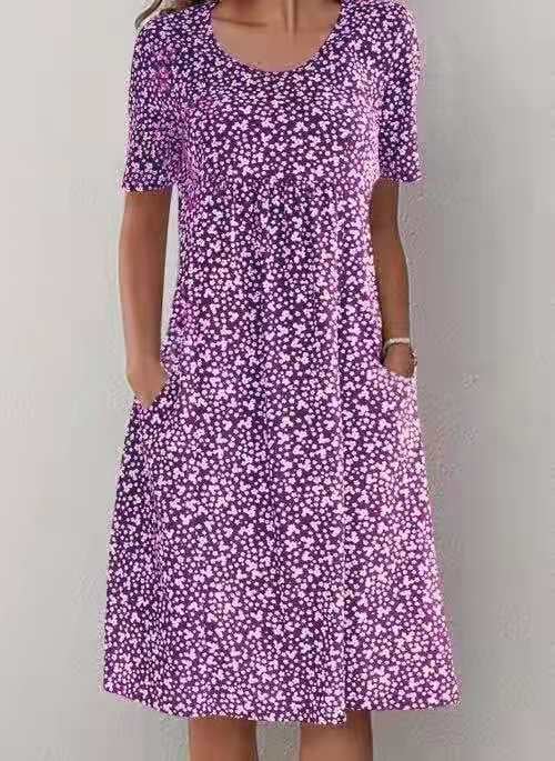 🎁2024 Gorąca wyprzedaż noworoczna🎁 Casualowa damska sukienka z dekoltem w szpic (8 kolorów z kieszeniami)-TAB