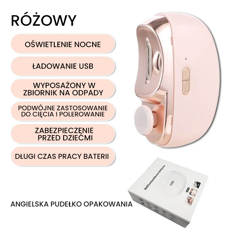 đ„2 w 1 Zmotoryzowane, polerowane automatyczne obcinaczki do paznokciđ