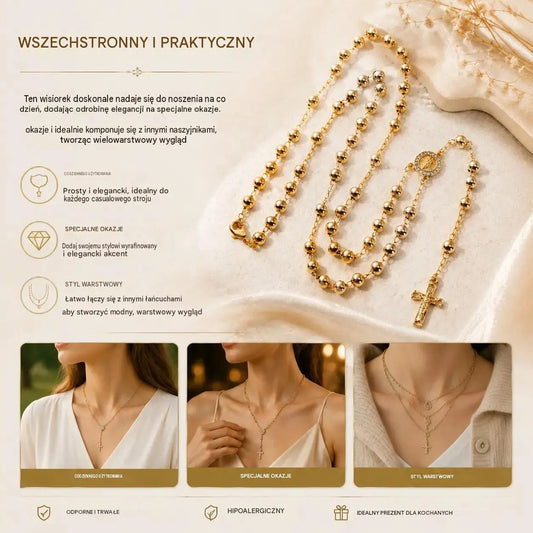 🎁👼Wisiorek z krzyżem Matki Bożej z Guadalupe