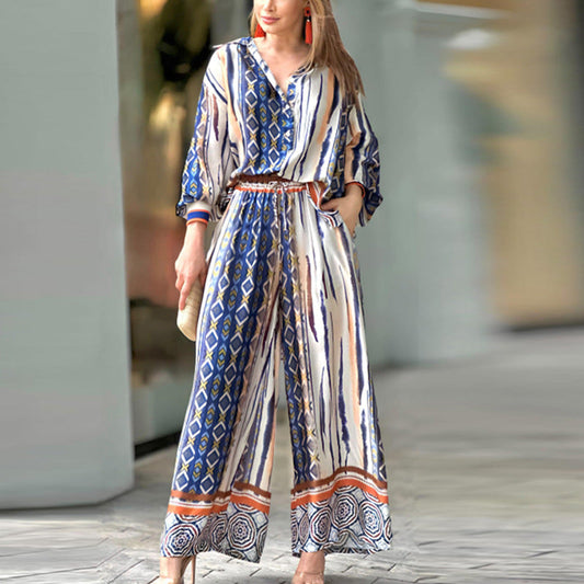 Elegancki dwuczęściowy zestaw w stylu boho dla kobiet