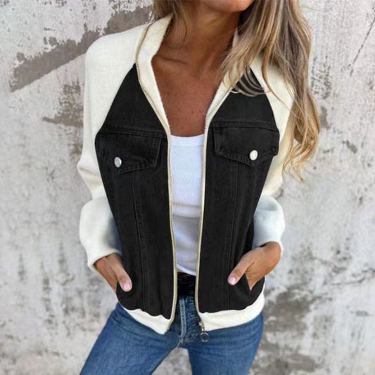 🔥Nowa modna damska kurtka z kreatywnym splotem denim