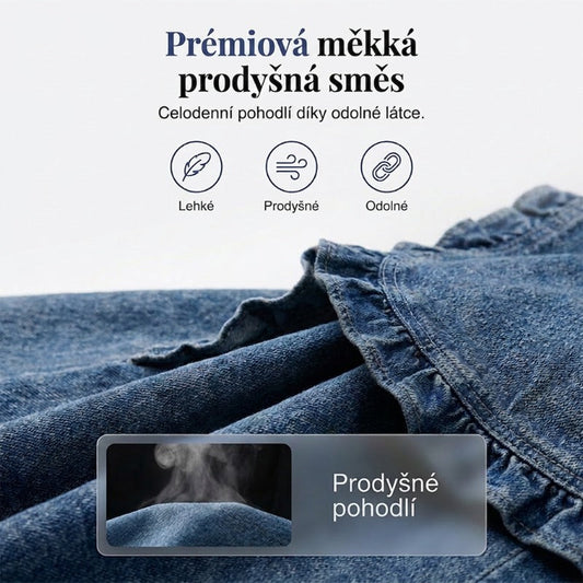 🔥49% ZNIŻKI|Damska kurtka jeansowa bez zapięcia|Falbanki, lekki materiał, łatwy do noszenia warstwowego