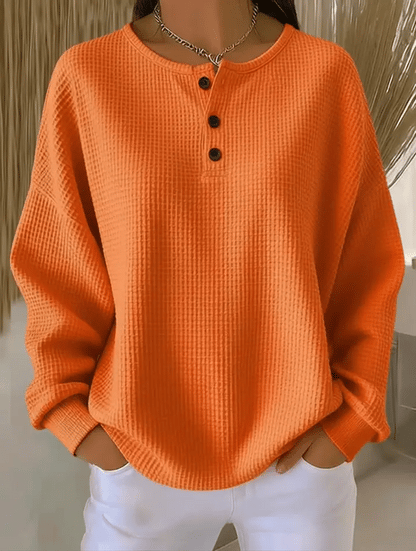 Bluza z kołnierzykiem Henry'ego w stylu casual