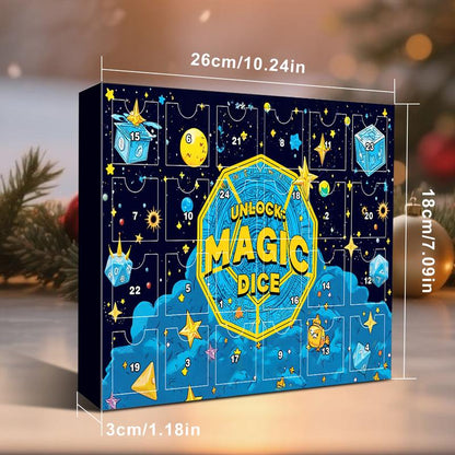 🔥OSTATNI DZIEŃ 49% ZNIŻKI - 🎄🎲Kalendarz adwentowy z kostkami świątecznymi na rok 2025 - z 24 otworami, w zestawie znaczek