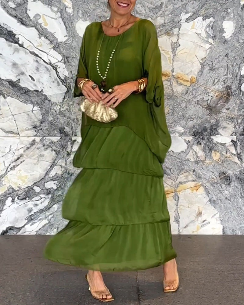 💝Luźna sukienka w artystycznym styl-TAB