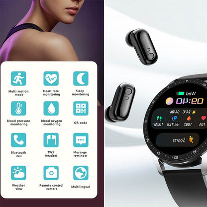 SMARTWATCH 2 W 1 ZE SŁUCHAWKAMI-TAB