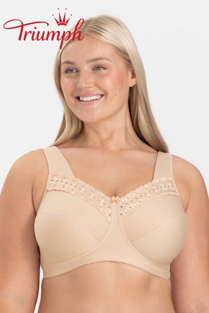 Komplet Triumph® 4-częściowy 🥰 Biustonosze z czystej bawełny z haftem — dostępne w różnych kolorach i rozmiarach