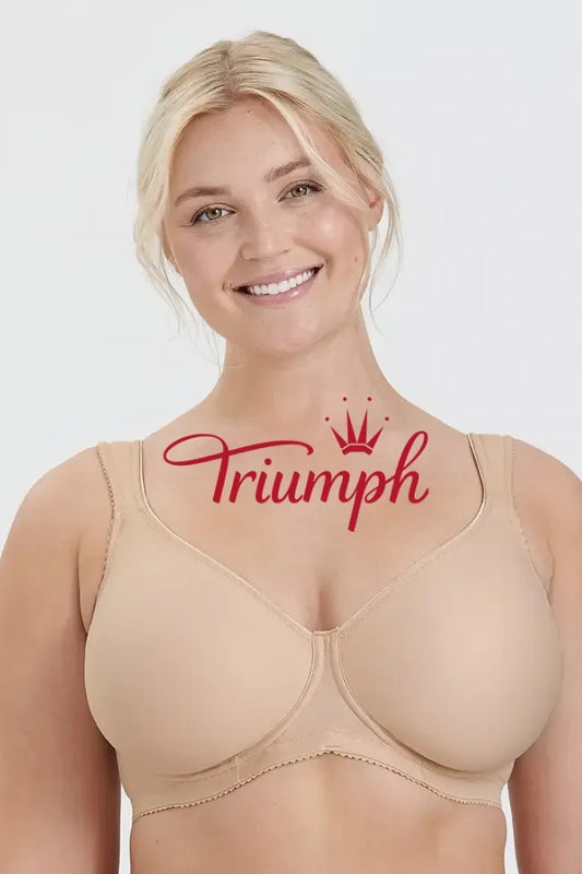 Triumph - (4 szt.) Biustonosz push-up prosty z dużymi miseczkami
