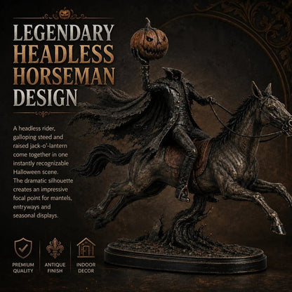 Figurka LED Jeźdźca Bez Głowy Midnight Chase – dekoracja na Halloween