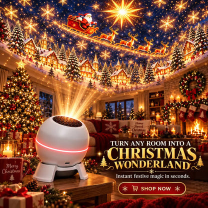 🎅OSTATNI DZIEŃ WYPRZEDAŻY – 49% ZNIŻKI – 🔥 Zamień każdy pokój w świąteczną krainę czarów – świąteczna lampka nocna z projekcją