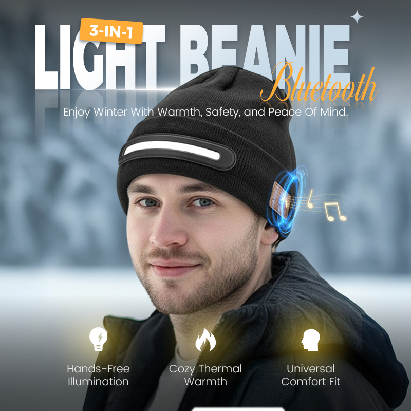 Ładowana Czapka z Diodami LED i Bluetooth