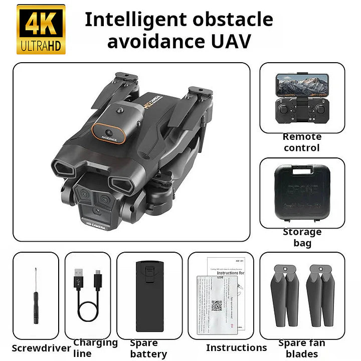 ❄🎄Oferta specjalna na rok 2025⛄🔔 Dron z kamerą 4K dla dorosłych, quadrocopter HS175D RC z automatycznym powrotem, funkcją Follow Me, silnikiem bezszczotkowym, lotem okrężnym, punktami trasy, utrzymywaniem wysokości, trybem bezgłowym, 28 minutami lotu! !