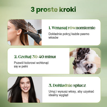 Delikatna roślinna farba do włosów – szybko działająca
