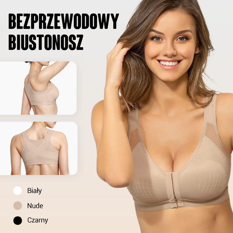 💝Biustonosz Bezprzewodowy z Zapięciem z Przodu dla Kobiet