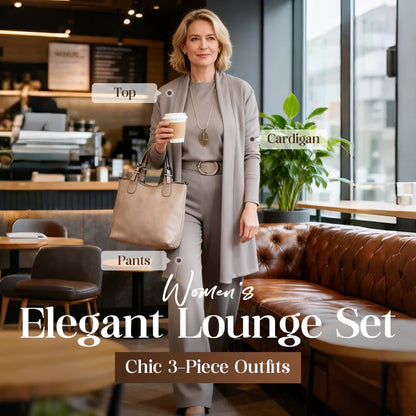 ⏳Specjalna oferta ograniczona czasowo⏰Elegancki 3-częściowy komplet zawierający długi kardigan, top i spodnie💞