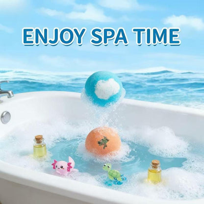 🔥🛁 Naturalne kule do kąpieli dla dzieci z mega bąbelkami i niespodzianką w środku 🥚✨12 szt. [1 opakowanie]