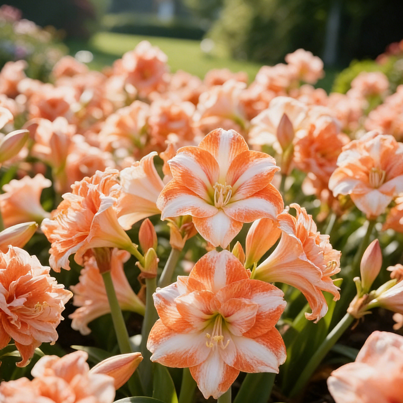 🌺Podwójne cebule amarylisów o zapachu kwiatów – kwitnące w 40 dni