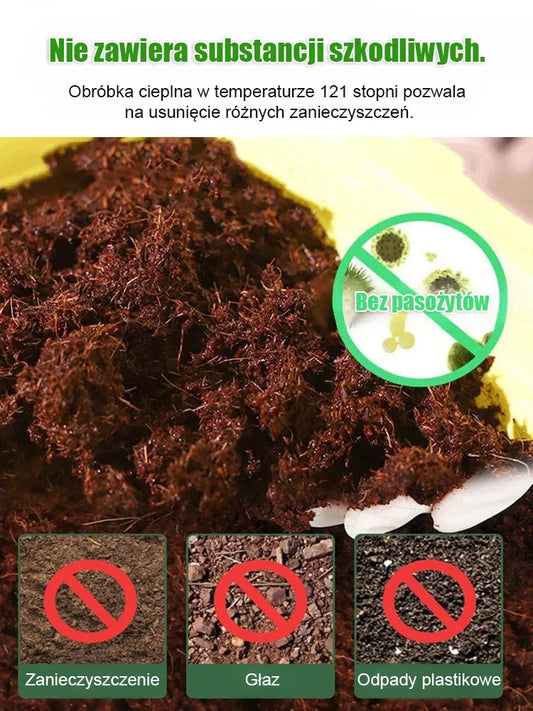 Dziesięcioletnia ziemia odżywcza z włókna kokosowego bez potrzeby nawożenia