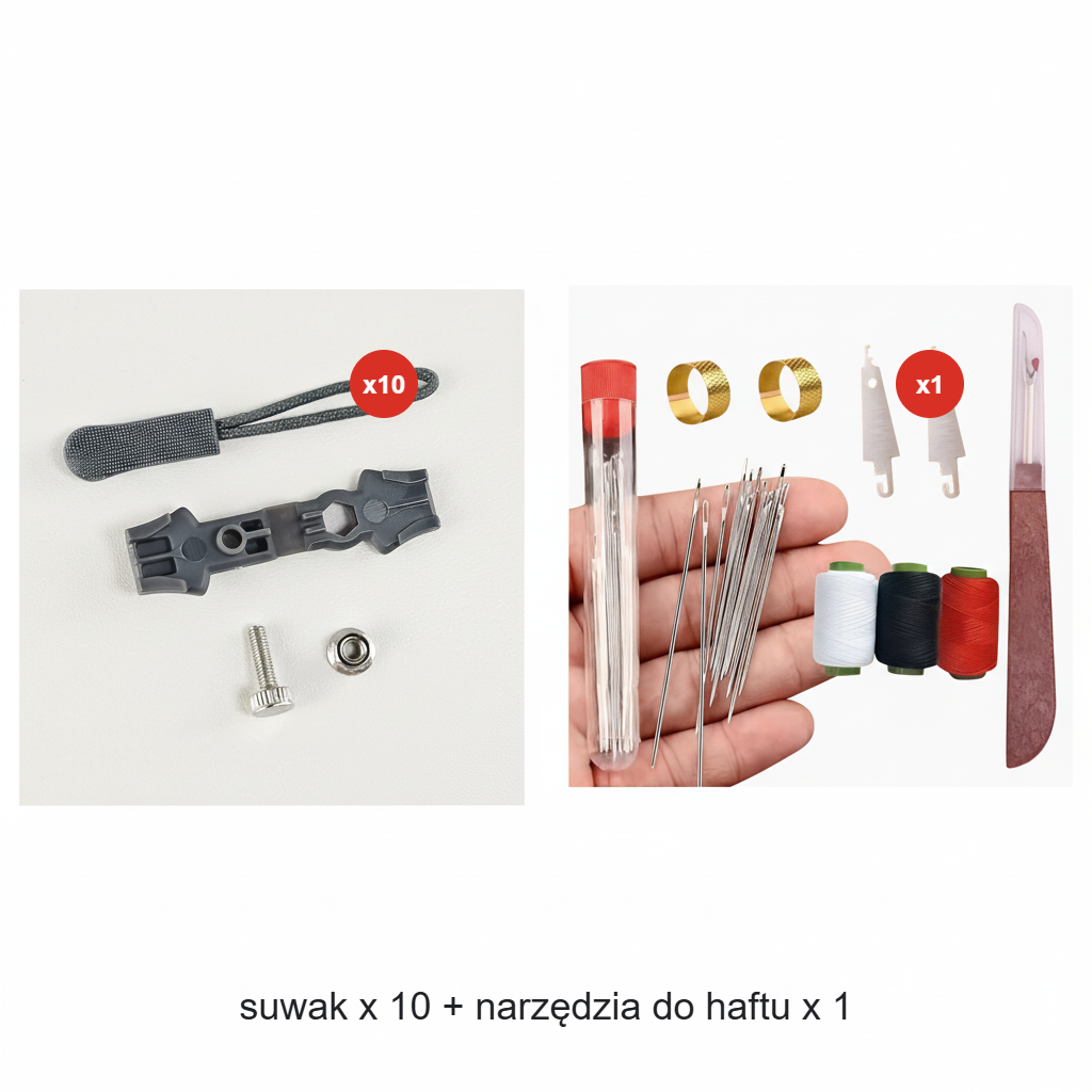 💥 Kup więcej, otrzymaj więcej gratis! 🔧 Uniwersalny zestaw do naprawy zamków błyskawicznych