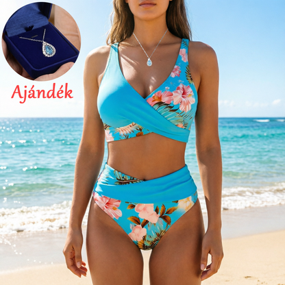 🌸🌿 Podkreśl swoją figurę – damski komplet bikini z wysokim stanem w kwiaty (rozmiary EU S-XL) 🌊👙