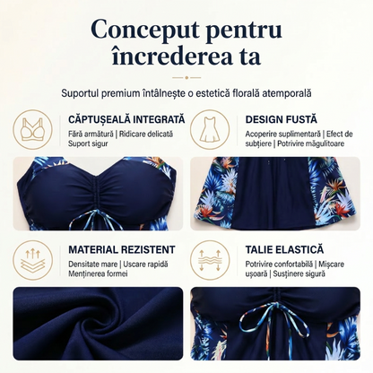 🏖️ Bezrękawnikowe stroje kąpielowe z nadrukiem i dekoltem w serek dla kobiet