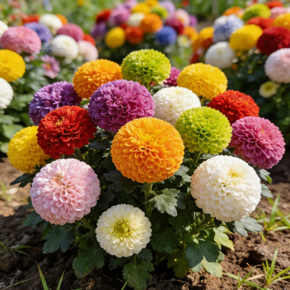 🏵️ Kolorowe nasiona chryzantemy – niczym żywe piłeczki pingpongowe w Twoim ogrodzie!