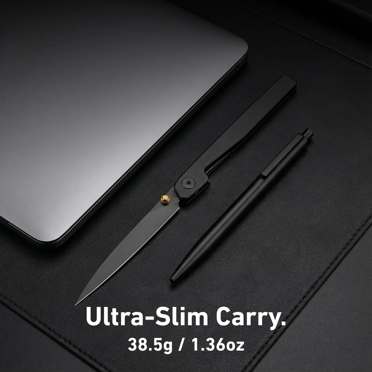 🔥Ostatni dzień wyprzedaży - 50% zniżki🎉Nóż Lanky Liner Lock Front Flipper z czarną aluminiową rękojeścią