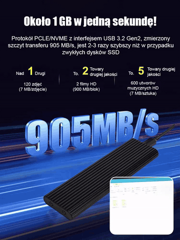 16TB Duża Pojemność Przenośny Mini Dysk SSD Type-C