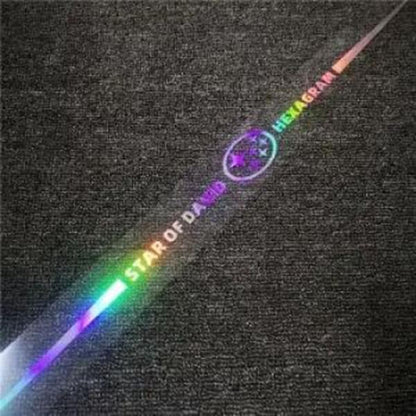 Naklejka samochodowa 3D kolorowa, laserowo odblaskowa, 4 szt.