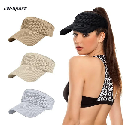 ☀️🧢 Daszek z otworem na wysoki kucyk – ochrona przed promieniowaniem UV, przewiewny, do aktywności na świeżym powietrzu i na co dzień