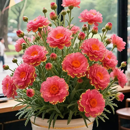 Złota koronka Portulaca🌸✨ Wspaniałe podwójne kwiaty dla bezproblemowego letniego koloru