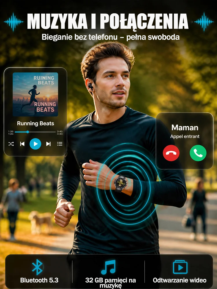 Smartwatch GT6pro z funkcją połączeń Bluetooth