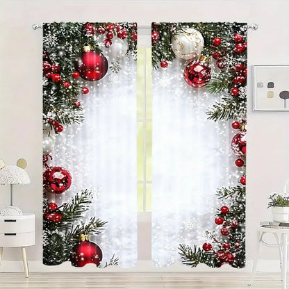 🎅Wyprzedaż świąteczna 49% TANIEJ🎄Zasłony w stylu świątecznym