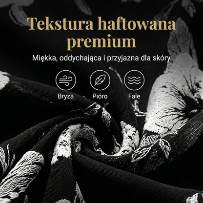Elegancka damska sukienka z szyfonu w kwiatowy wzór