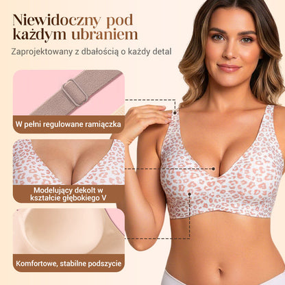 Bezdrutowe, wygodne staniki typu braletka Push-Up dla kobiet, bezszwowe, do głębokiego dekoltu, na co dzień