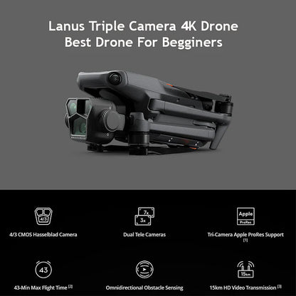 ❄🎄Oferta specjalna na rok 2025⛄🔔 Dron z kamerą 4K dla dorosłych, quadrocopter HS175D RC z automatycznym powrotem, funkcją Follow Me, silnikiem bezszczotkowym, lotem okrężnym, punktami trasy, utrzymywaniem wysokości, trybem bezgłowym, 28 minutami lotu! !