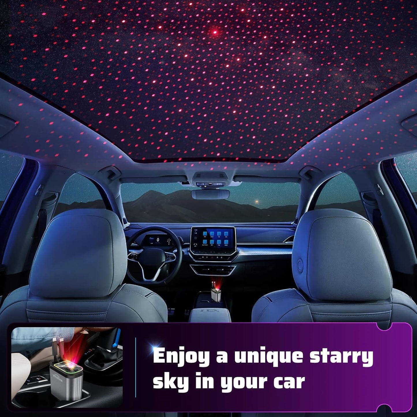 2025 New Model with Starlight Retractable 4-in-1 Car Fast Mobile Phone Charger