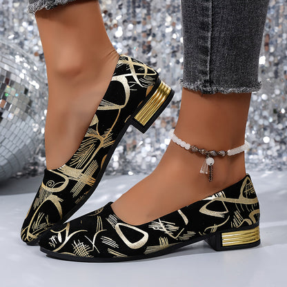 Damskie modne buty na niskim obcasie