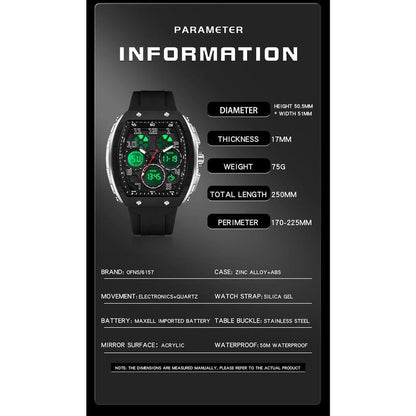 ⌚Męski sportowy zegarek cyfrowy z podświetleniem i funkcją automatycznego datownika✨