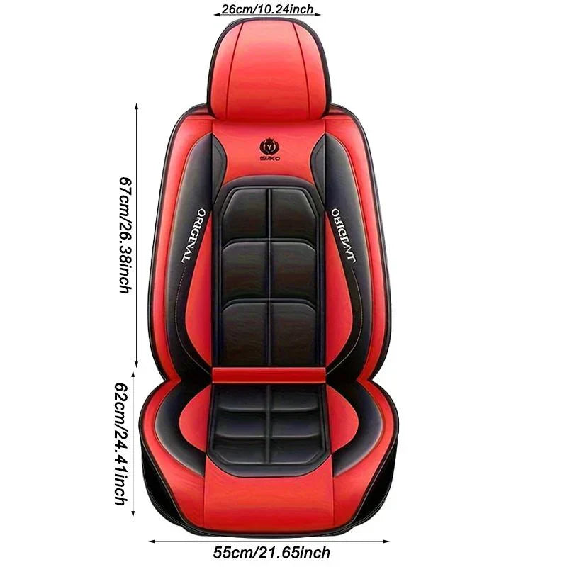 Uniwersalne pokrowce na siedzenia ze skóry PU, komplet przedni, dla sedanów, SUV-ów i ciężarówek 🚗💺✨