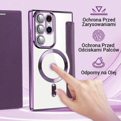 📱Nowe skórzane etui z klapką na telefon komórkowy Samsung