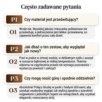 🔥 Damska dwuczęściowa stylizacja: luźne spodnie w paski