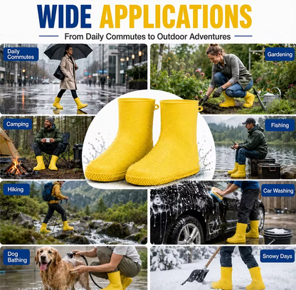 Koniec z przemoczonymi butami! Wytrzymałe ochraniacze przeciwdeszczowe – antypoślizgowe, składane i łatwe do przechowywania 🌧️