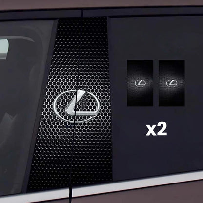 2x Naklejki na szybę samochodową z logo