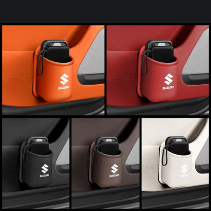 Leather Car Cup Holder Organizer