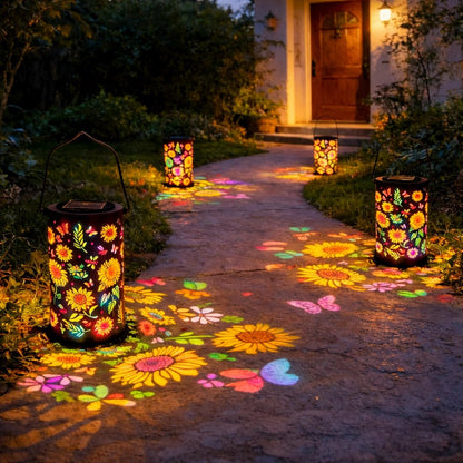 🌻Kolorowa lampa ogrodowa w kształcie słonecznika zasilana energią słoneczną