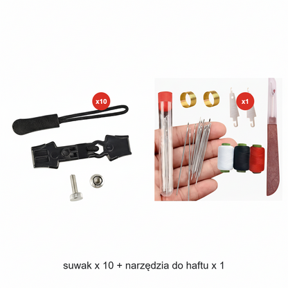 💥 Kup więcej, otrzymaj więcej gratis! 🔧 Uniwersalny zestaw do naprawy zamków błyskawicznych